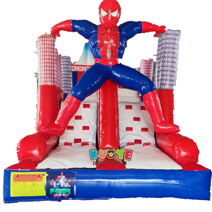 Gran oferta comercial personaje al aire libre Spiderman carrera inflable carrera de obstáculos Casa de rebote carrera de obstáculos inflable para niños - Product Image 2