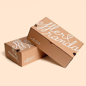 Custom Logo Eco Brown Kraft Biodegradable Corrugated Cardboard Paper Packaging Shipping Mailer Box
