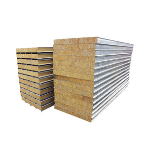 GUANGQIA Nuevo diseño Paneles de techo de lana de roca Panel de azulejo de metal Sándwich para taller - Product Image 4