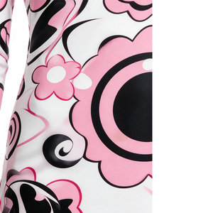 Disfraz Hippie Vintage <span class=keywords><strong>de</strong></span> los Años 60 para Mujer, Vestido Floral Rosa con Diadema, Atuendo Retro Disco para Halloween, Fiesta Temática <span class=keywords><strong>de</strong></span> los Años 70, Cosplay - Product Image 6