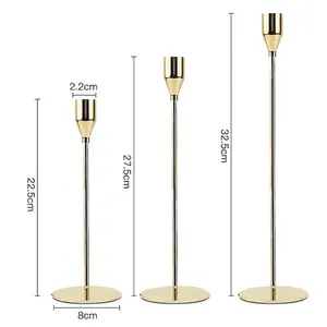 Metal Black Simple Modern Taper Centerpieces Wedding Bar Party Decor Brass Candelabra Candle Holders Candlesticks For Candles
