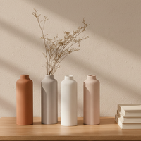 Vases en céramique mate YBH, modernes, uniques et rayés, pour centre de table de mariage ou de Pâques, écologiques et durables