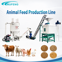 Ligne de production d'aliments pour porcs Mufeng 0,5-3 T/H, machine à granulés d'aliments pour porcs