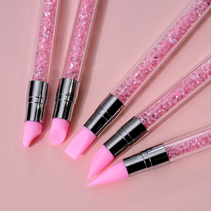 5pcs套装双端2路硅胶美甲雕塑笔粉色3D雕刻DIY美甲点缀刷指甲压花笔 - Product Image 4