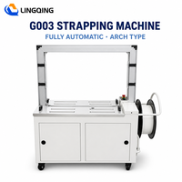 Machine à cerclage PP entièrement automatique G003 pour cartons, tension 15-70 kg, interrupteur au pied, mode continu