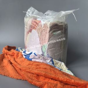 Trapos de Limpieza de Algodón de Colores, Toallas Recicladas 100% Algodón, Trapos de Colores para Limpieza Industrial - Product Image 1