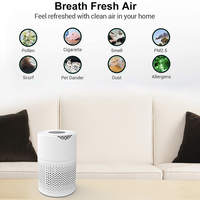 Purificateurs d'air électriques avec filtres HEPA pour la maison, avec fonction de verrouillage pour enfants et minuterie