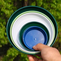 Pot Tanaman Plastik Modern Bergaris Dekoratif Laris Manis Dengan Lubang Drainase dan Alas untuk Penggunaan Dalam dan Luar Ruangan