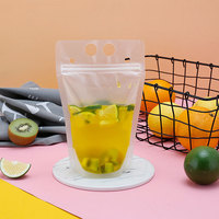 Sacs à boisson liquides jetables en gros avec fermeture éclair et impression en gravure, sachets de boisson en plastique PE pour l'emballage