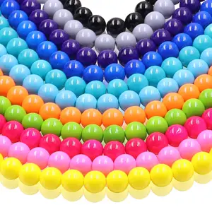 Wholesale 3mm 4mm 6mm 8mm 10mm 12mm 14mm 16mm 18mm Glass Unique Board Beads For Jewelry Making