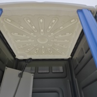 Toilette portable en plastique HDPE, toilette extérieure avec pompe de chasse d'eau, unité de toilette pour le camping et la construction