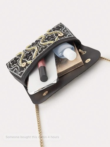 Bolsos de Noche Elegantes de Diseño Inspirado en Bell para Mujer, Bolso de Mano con Cadena, Logotipo Personalizado, Bolso Tote de Lujo de Marca Famosa - Product Image 6