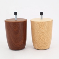 Pieds de meubles en plastique imitation bois, coniques, de remplacement, avec boulon de suspension M8, pour canapé, table, armoire