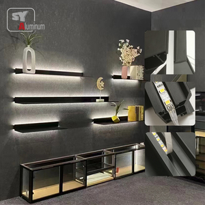 2024 nouveau produit personnalisé en aluminium salle de bain douche étagère antirouille métal Fabrication murale Rectangle étagère - Product Image 4