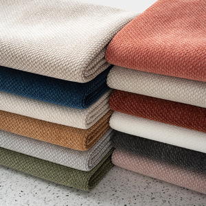 Tissu en chenille jacquard polyester gris et blanc, texture simple face, pour housse de canapé, décoration d'intérieur - Product Image 1