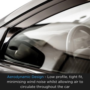 Deflettori Vento per <span class=keywords><strong>Fiat</strong></span> <span class=keywords><strong>Doblo</strong></span> MK2 2010-2022 Set 2 Pezzi <span class=keywords><strong>Accessori</strong></span> Visiere - Product Image 3