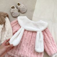 Conjunto de Felpa de Poliéster Personalizado para Bebés, Cálido y Suave, Traje de Cárdigan de Invierno para Niños Pequeños
