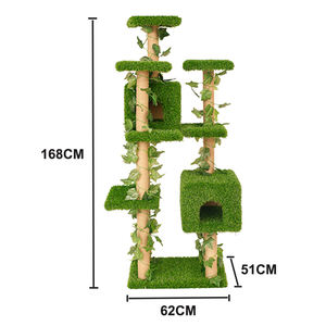 Mobili di lusso multistrato Green Leafs erba artificiale <span class=keywords><strong>Cat</strong></span> <span class=keywords><strong>Tree</strong></span> Tower - Product Image 2
