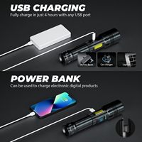 Lampe Torche LED Ultra Puissante 100 000 Lumens, Lumière Super Brillante, XHP70 90, Tactique, Étanche et Rechargeable