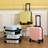 Valise à roulettes silencieuse pour enfants, 18 pouces, portable, motif dessin animé, avec poignée télescopique et serrure, en polycarbonate, pour l'embarquement en gros