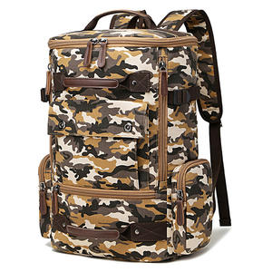 Mochila de Lona Personalizada al por Mayor con MOQ Bajo, Mochila Escolar para Estudiantes, Mochila de Viaje con Camuflaje para Exteriores - Product Image 1