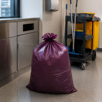 Sacs poubelles en filet PE transparents, logo personnalisé, service OEM/ODM, sacs jetables pour supermarchés, expositions, emballages, sacs poubelles pour bacs à déchets, marque HONGLI