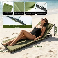 Chaise pliante de jardin, de plage, de camping, de pique-nique, avec dossier, légère, chaise longue de loisirs, tissu Oxford, acier haute teneur en carbone