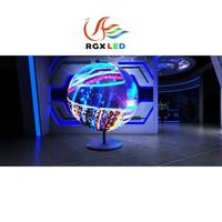 RGX P1.8 HD 3D Globe LED Video Ball Full Color Spherical LED Display for Museum High-End Commercial Advertising