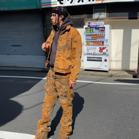 Ensemble de vêtements de luxe pour hommes DiZNEW, jean déchiré et veste en denim, style streetwear hip-hop, effet délavé, collection 2024