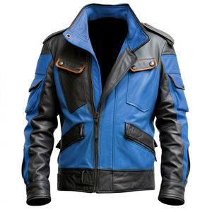 New Unisex Vintage PU Leather <b>Jacket</b> Coat Winter Outfit Design Motor Biker Pocket Waterproof Breathable - Product Image 1