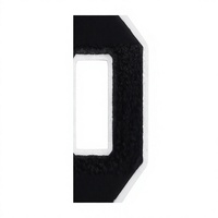 Étiquette de vêtement en feutre non tissé gaufré 3D personnalisée, forme rectangulaire, patch logo tissé découpé au laser