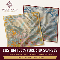 Écharpe 100% Soie de Mûrier 90x90cm Carrée Jacquard Tissée Classique Luxe Femme Châle Accessoire de Mode Personnalisé Design Sur Mesure