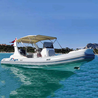 Liya nouveau bateau gonflable Hypalon semi-rigide de 22 pieds pour équipement de sports nautiques de 12 personnes