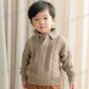 2025 automne hiver nouveau Design personnalisé coton acrylique tricot enfants chandails enfants demi-quart fermeture éclair <span class=keywords><strong>pull</strong></span> bébé <span class=keywords><strong>garçon</strong></span> chandails - Product Image 2