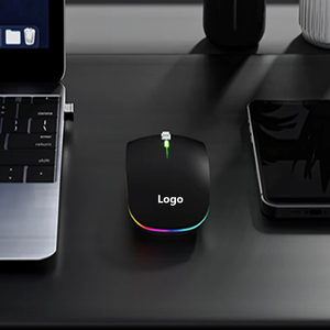 Petite quantité personnalisation rapide USB <span class=keywords><strong>Rechargeable</strong></span> double Mode accessoires pour ordinateur portable sans fil bureau universel Slim Jiggler Mouse - Product Image 1