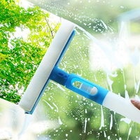 Nettoyeur de vitres en forme de T avec pulvérisateur et essuie-glace pour salle de bain, voiture et nettoyage domestique