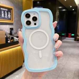 เคสโทรศัพท์มือถือแบบใสกันกระแทกลายคลื่นด้านหลังสำหรับ iPhone 16 15 14 13 PRO MAX เคสโทรศัพท์แม่เหล็กโปร่งใส - Product Image 3