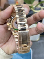 Montre chronographe multifonctionnelle de luxe personnalisée, mouvement de haute qualité avec diamants VK63/7750/4130/4131, acier inoxydable tendance