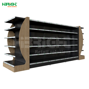 Expositor Metálico Personalizable de 3 Niveles para Tiendas Minoristas, Estantería Góndola de Instalación Rápida y Ligera con Panel Perforado - Product Image 4