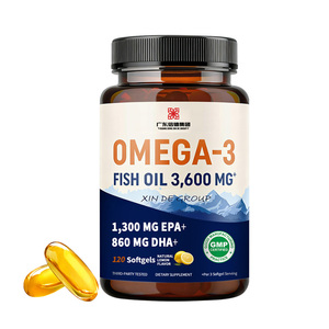 <span class=keywords><strong>Huile</strong></span> <span class=keywords><strong>de</strong></span> <span class=keywords><strong>poisson</strong></span> Oméga 3 3600mg EPA DHA Formule Nutritionnelle Complément Alimentaire pour Femmes Sans OGM Améliore l'Immunité 120 Gélules Souples en Vrac - Product Image 1