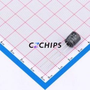 Condensateur électrolytique en aluminium à montage traversant 470uF16V8x9KM, D8xL9mm 470uF 20% 16V 400mA-120Hz - Product Image 2