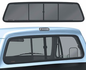 Hợp kim nhôm tự động & kính cường lực trượt kính chắn gió cửa sổ phía sau cho xe bán tải-Kích thước tùy chỉnh màu đen - Product Image 3