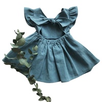 Robes d'été décontractées pour adolescentes, en coton, sans manches, couleur unie, style princesse, collection 2025