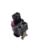Connecteur étanche automobile Lanshuo 1-1718643-1 12V, connecteur femelle 2P, contacts en alliage de cuivre, boîtier PA66 GF, 25A, 4,0 mm