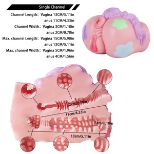 Masturbador Masculino GEEBA Pink Horse Realistic Pocket Pussy con Doble Canal, Vagina Realista, Estimulador Masculino, Juguete Sexual para Adultos, Onahole - Product Image 3