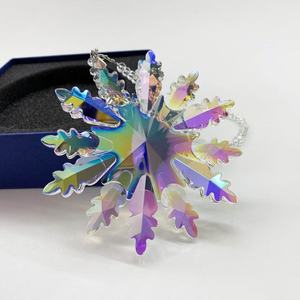 Crystal Christmas Angel <b>Car</b> <b>Ornament</b> Glass Snowflake Hanging Decoration - Product Image 2