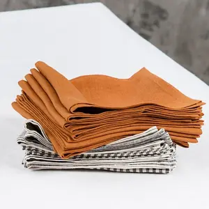 Farmhouse Personalized Napkins Placemats Solid Color Bulk Placemats Wedding Linen Napkin