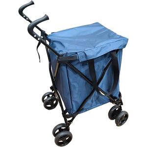 Multifunctional Foldable Utility Cart 4-Wheel Rolling <strong>Trolley</strong> for Shopping, Laundry, Picnic &amp; Daily Use - Product Image 3