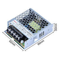 Controlador LED MWISH LRS-50-24 de 50W, 24V, 2.2A, Alta Eficiencia, Entrada Universal para Tiras LED, Barras de Luz y Señalización