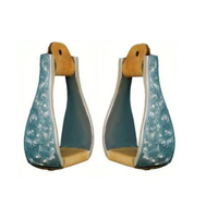 Étriers de visalia en aluminium pour l'équitation western, équipement d'équitation, selle avec coussin en caoutchouc ou en fer